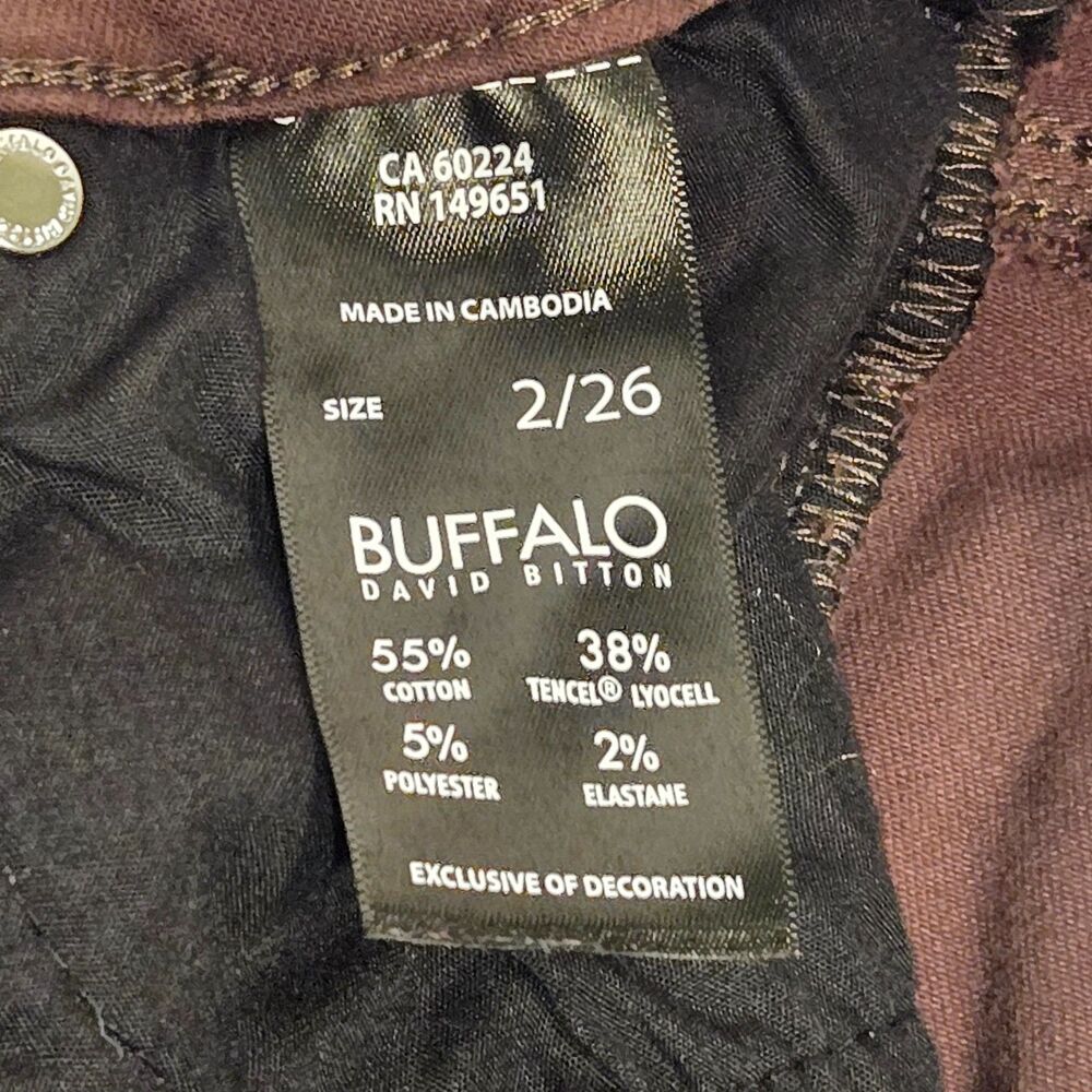 Buffalo David Bitton Hanna High-Rise Skinny Jeans Women's 2 / 26 Dark Raisin - Picture 7 of 9